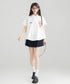 Ribbon Emblem Blouse